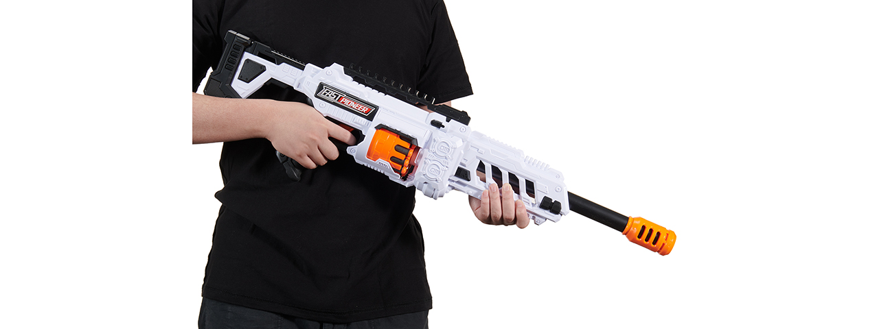 Cyber Walker Fast Sniper XL Electric Dart Blaster (White/Orange)
