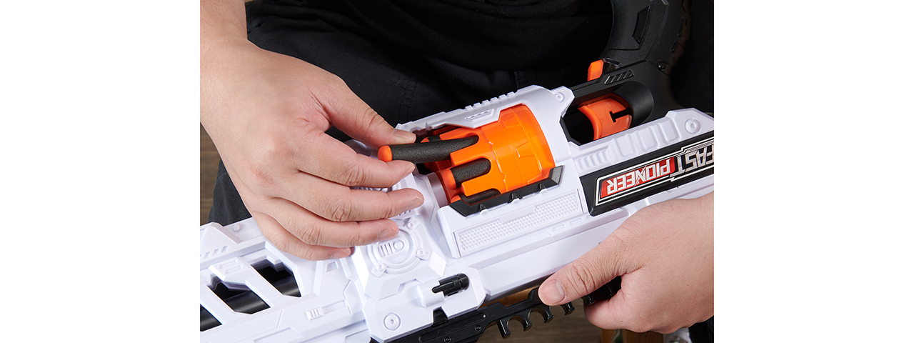 Cyber Walker Fast Sniper XL Electric Dart Blaster (White/Orange)