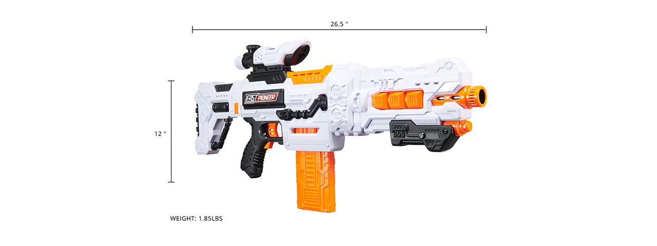 Cyber Walker Fast Bang Dagger Electric Dart Blaster (White/Orange)