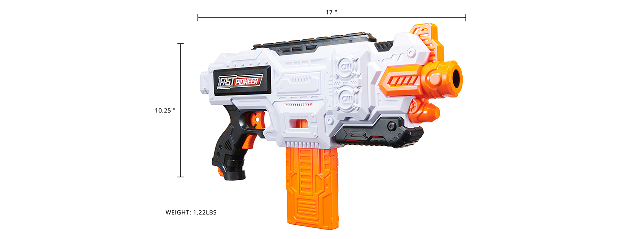Cyber Walker Fast Bang SMG Electric Dart Blaster (White/Orange)