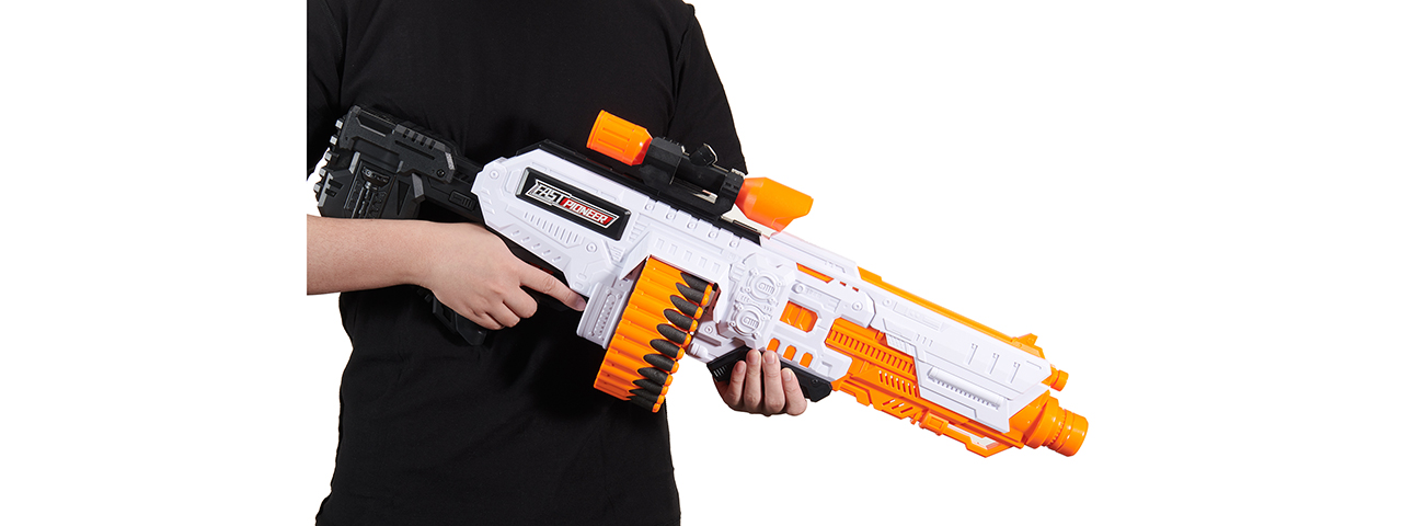 Cyber Walker Fast BR Electric Dart Blaster (White/Orange)