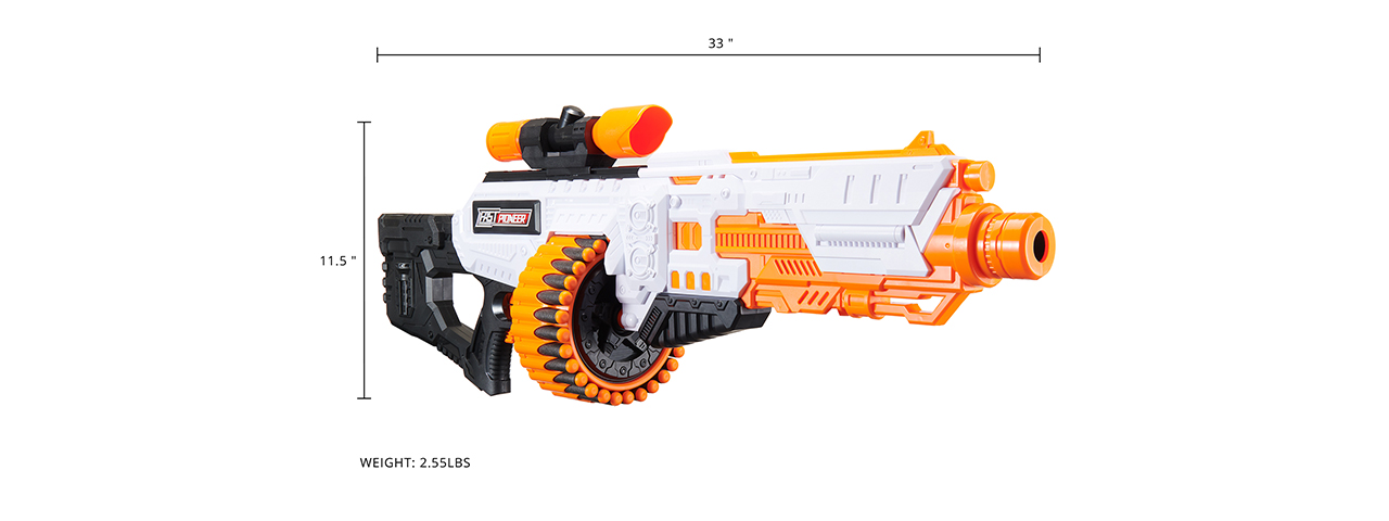 Cyber Walker Fast BR Electric Dart Blaster (White/Orange)