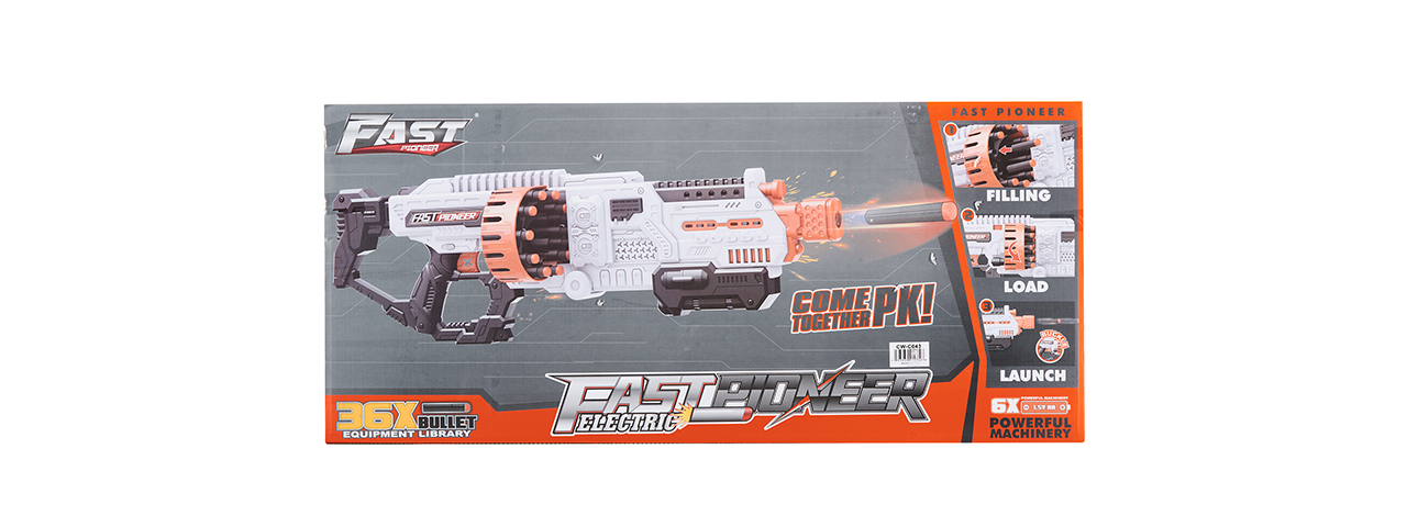 Cyber Walker Fast Space Electric Dart Blaster (White/Orange)