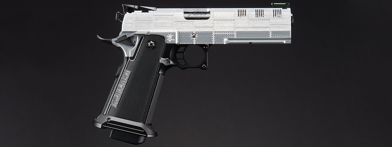 Dr. Gearbox Custom Tokyo Marui Monochrome "ZERO" 5.1 Hi-Capa GBB Pistol - (Silver/Black)
