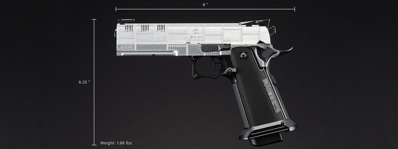 Dr. Gearbox Custom Tokyo Marui Monochrome "ZERO" 5.1 Hi-Capa GBB Pistol - (Silver/Black)