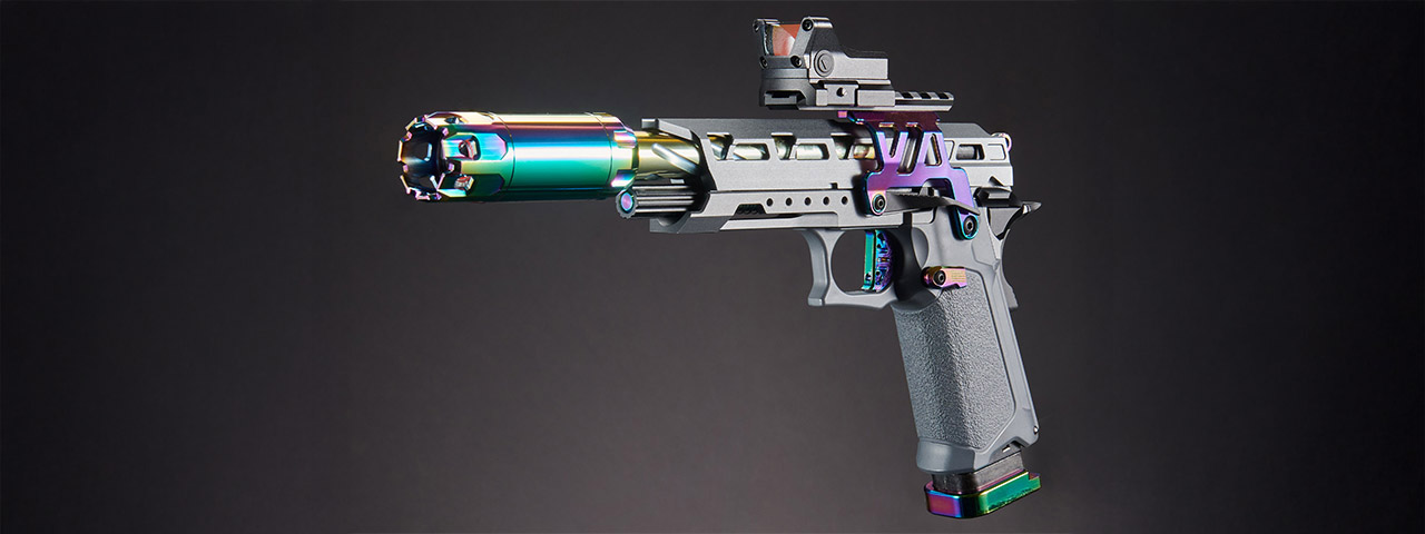 Custom Niji 5.1 Hi-Capa Gas Blowback Airsoft Pistol - (Gray/Black)