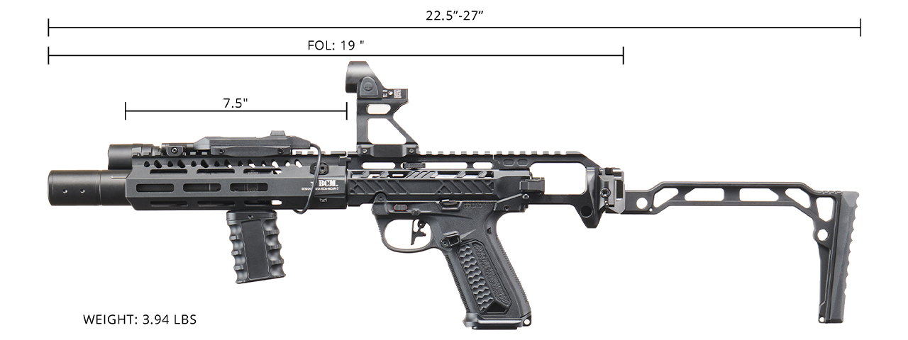 Custom Action Army Stealthy Dagger - AAP-01 Assassin GBB Pistol - (Black)