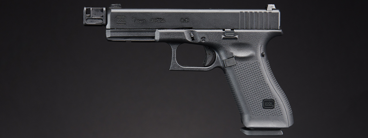 Dr. Gearbox Custom Glock 17 Gen 5 "LAWMAN" Gas Blowback Airsoft Pistol - (Black)
