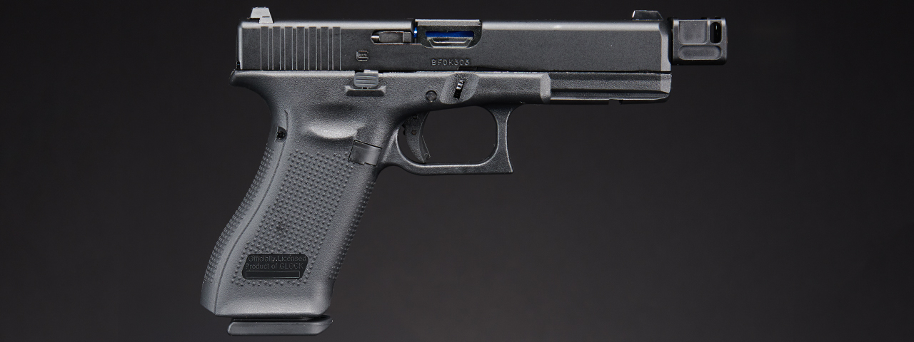 Dr. Gearbox Custom Glock 17 Gen 5 "LAWMAN" Gas Blowback Airsoft Pistol - (Black)