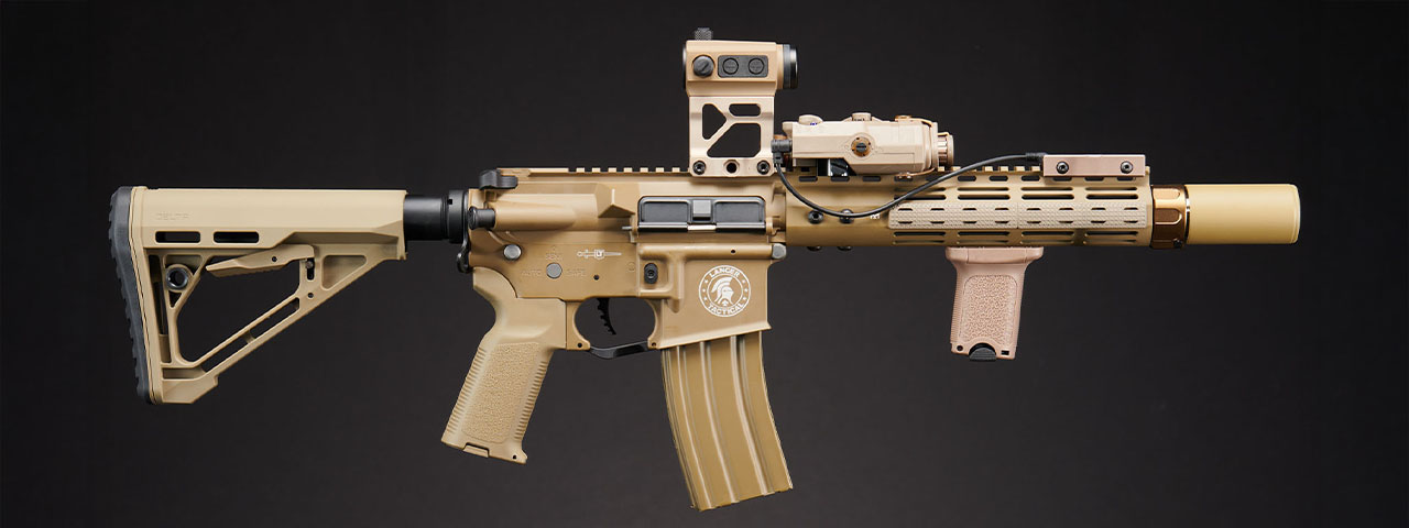 Custom Brimstone - Lancer Tactical Archon 9" M-LOK Proline Series M4 Airsoft Rifle w/ Delta Stock