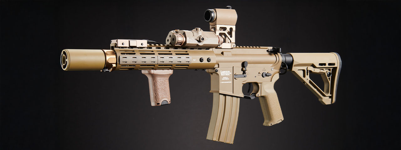 Custom Brimstone - Lancer Tactical Archon 9" M-LOK Proline Series M4 Airsoft Rifle w/ Delta Stock
