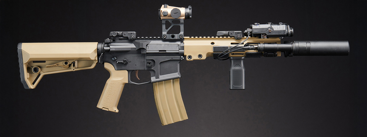 Custom Lancer Tactical Domovoi AKS-105 AEG Airsoft AEG Rifle - (Black)