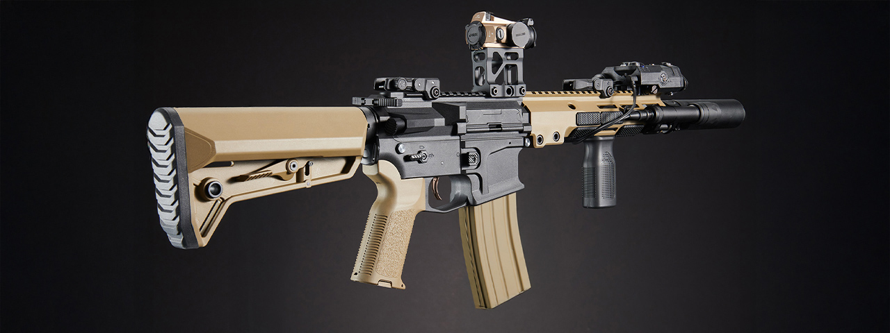 Custom Lancer Tactical Domovoi AKS-105 AEG Airsoft AEG Rifle - (Black)