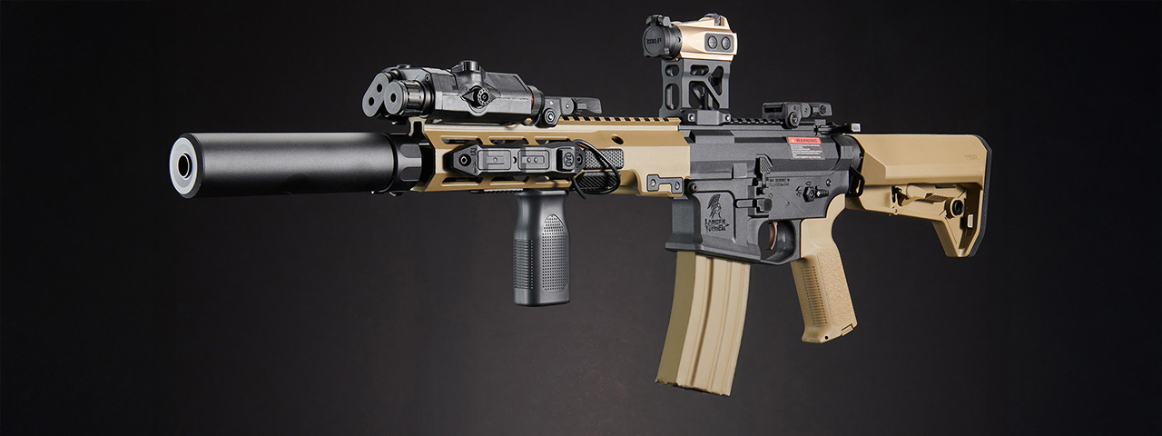 Custom Lancer Tactical Domovoi AKS-105 AEG Airsoft AEG Rifle - (Black)