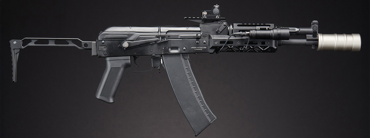 Custom Lancer Tactical Wendigoon Gen 2 Stalker 10" M4 AEG Airsoft Rifle - (Black/Tan)
