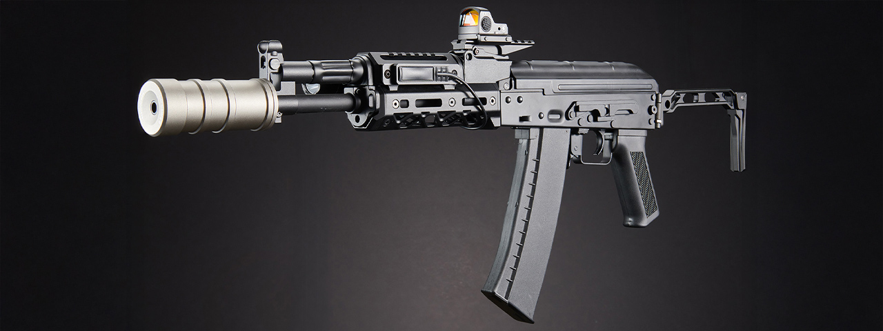 Custom Lancer Tactical Wendigoon Gen 2 Stalker 10" M4 AEG Airsoft Rifle - (Black/Tan)