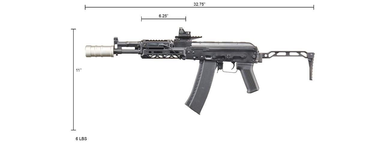 Custom Lancer Tactical Wendigoon Gen 2 Stalker 10" M4 AEG Airsoft Rifle - (Black/Tan)