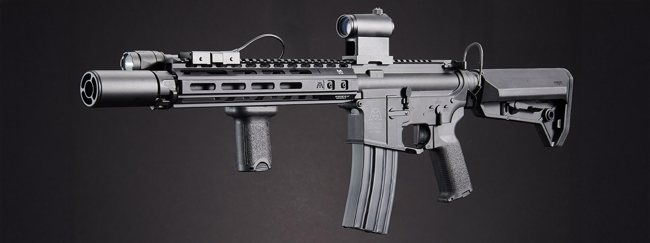 Custom Abraxas - BG Defense Type-A MK2 10' AEG Rifle by Lancer Tactical - (Black)