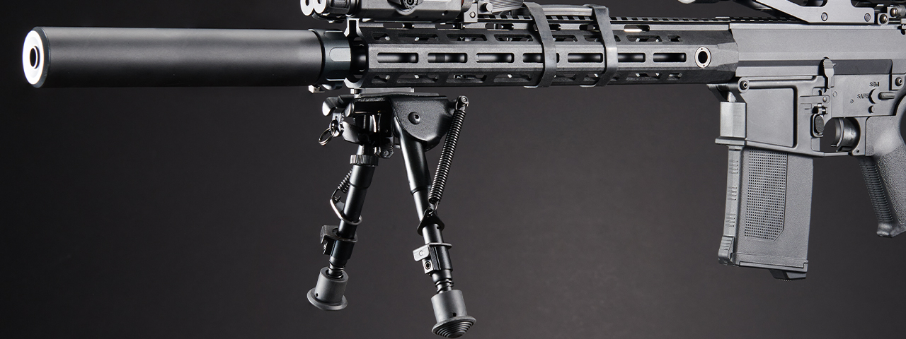 Custom Lancer Tactical Azrail - Battle X SR25 AEG Airsoft Rifle - (Black)