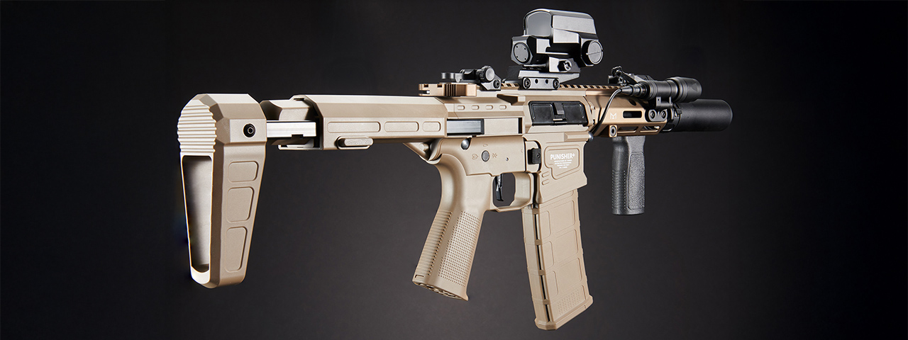 Custom Gideon - Poseidon Punisher 6" QRF AEGR Rifle - (Tan)
