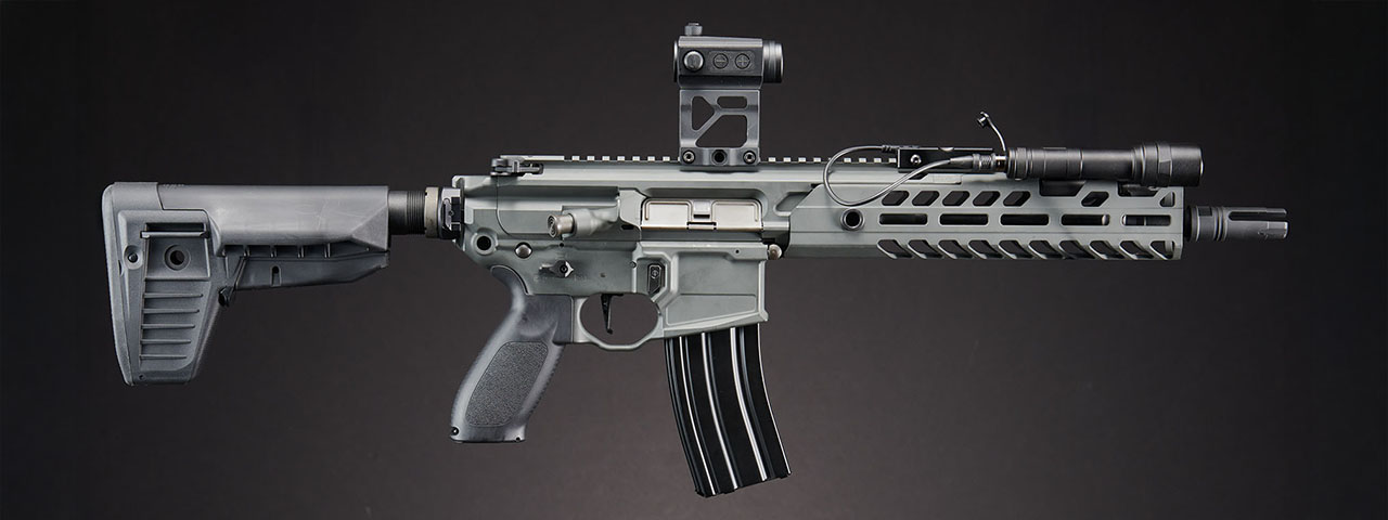 Custom Splinter - Sig Sauer PROFORCE MCX Virtus Airsoft AEG Rifle - (Dark Gray)