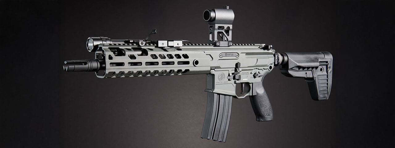 Custom Splinter - Sig Sauer PROFORCE MCX Virtus Airsoft AEG Rifle - (Dark Gray)