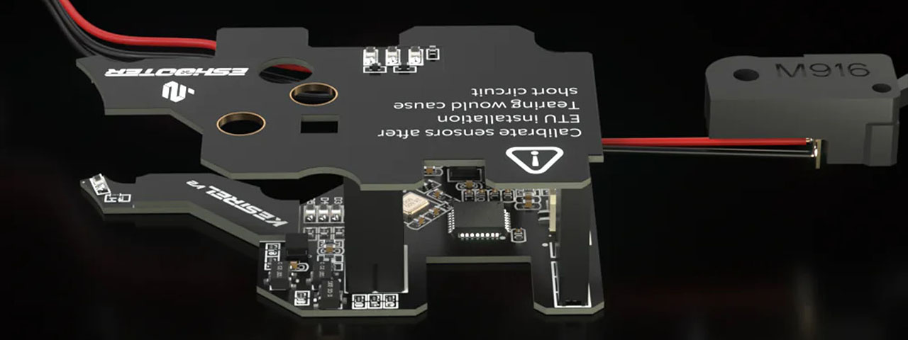 Eshooter Kestrel V2 Electronic Trigger Unit (ETU) for V2 Gearbox AEGs w/ App Control and Smart Features - Front Wired