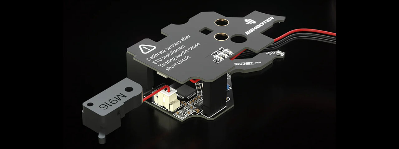 Eshooter Kestrel V2 Electronic Trigger Unit (ETU) for V2 Gearbox AEGs w/ App Control and Smart Features - Front Wired
