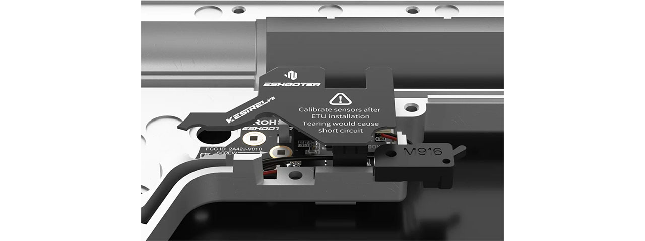 Eshooter Kestrel V2 Electronic Trigger Unit (ETU) for V2 Gearbox AEGs w/ App Control and Smart Features - Front Wired