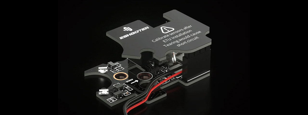 Eshooter Kestrel V2 SE Electronic Trigger Unit (ETU) for V2 Gearbox AEGs w/ App Control and Smart Fuse Protection - Front Wired