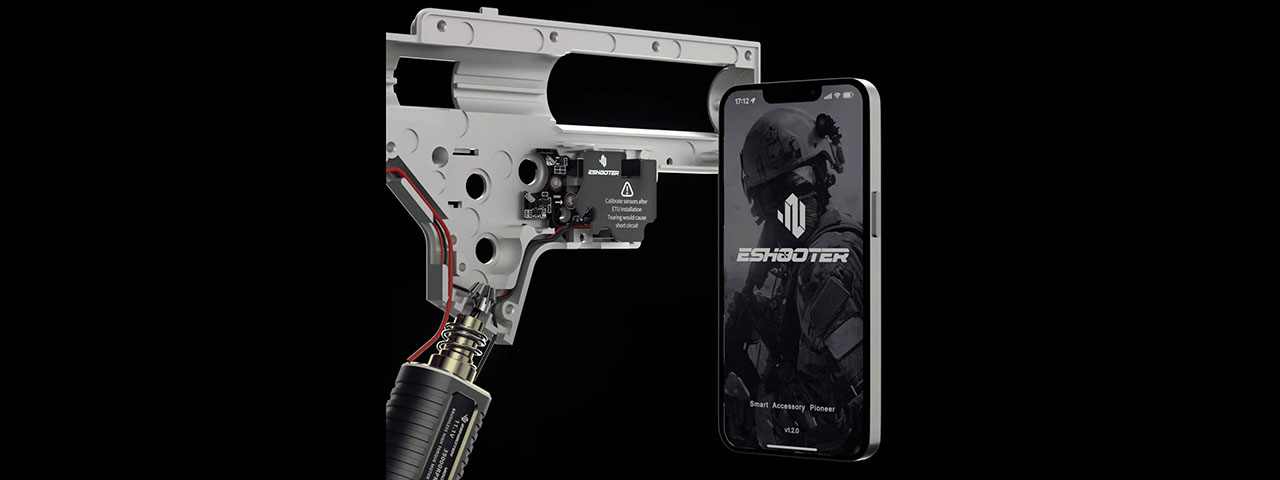 Eshooter Kestrel V2 SE Electronic Trigger Unit (ETU) for V2 Gearbox AEGs w/ App Control and Smart Fuse Protection - Front Wired