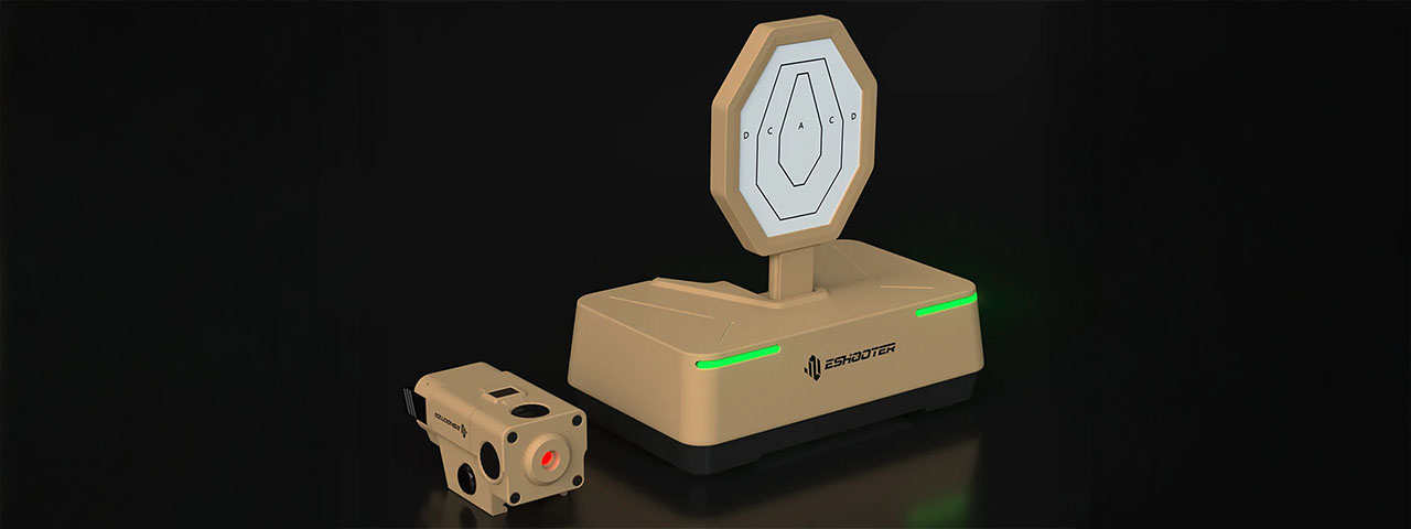 Eshooter Sentry 1 Pro Dry Fire Laser Training System with Wireless Target and App Integration - (Tan)