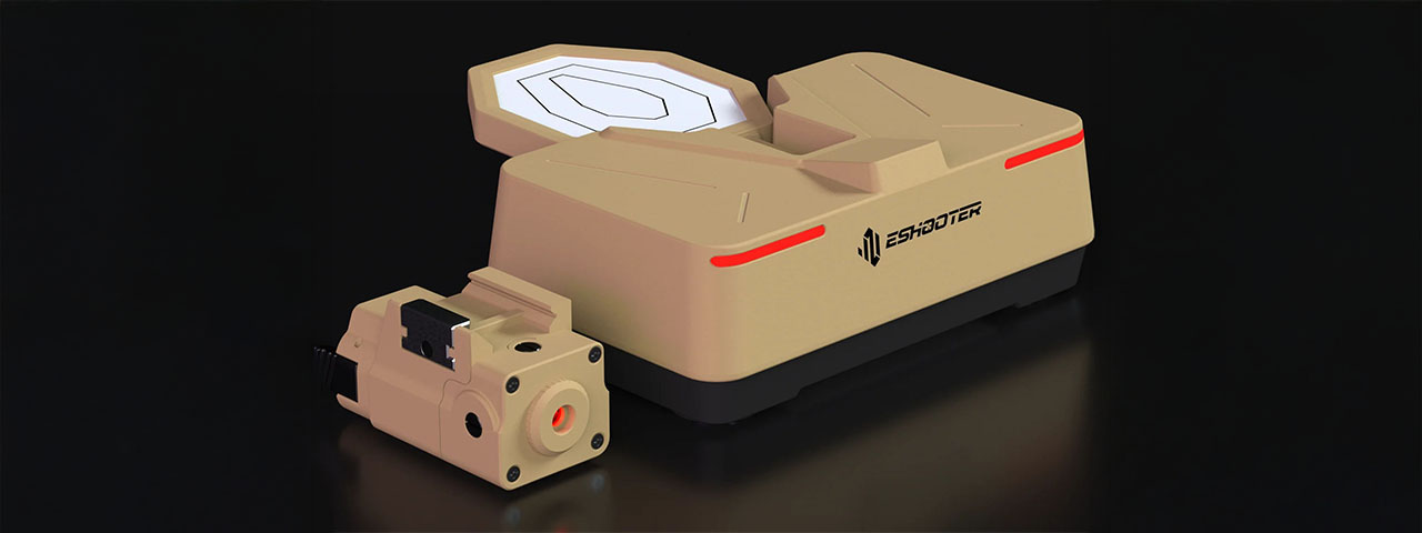 Eshooter Sentry 1 Pro Dry Fire Laser Training System with Wireless Target and App Integration - (Tan)