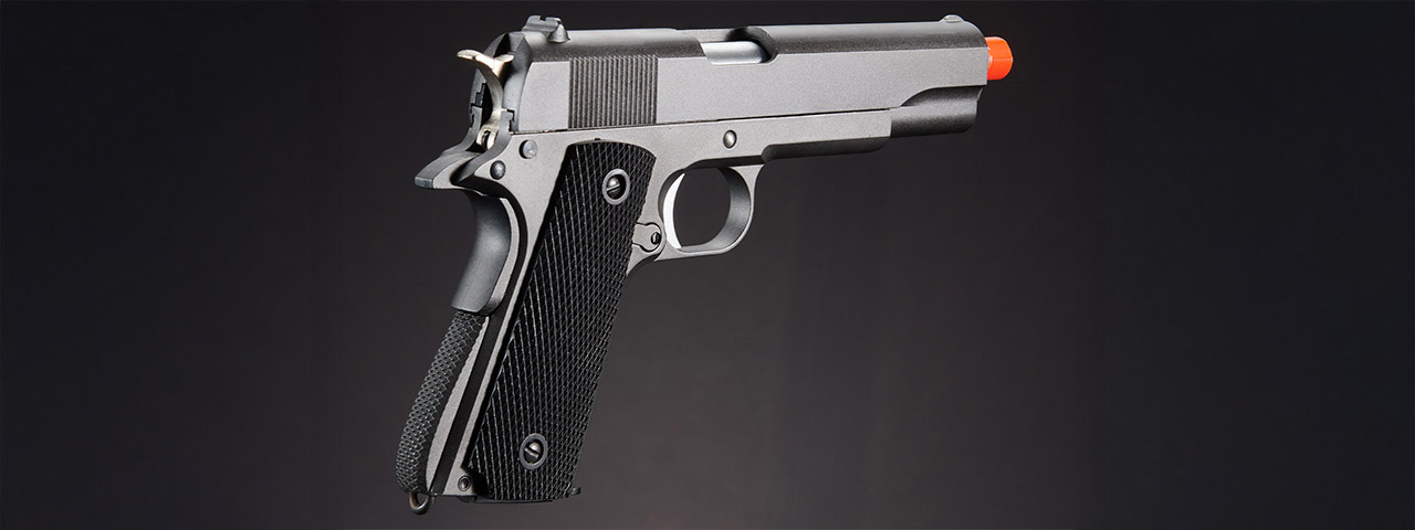 WellFire 1911 CO2 Gas Blowback Airsoft Pistol (Color: Gun Metal Gray)