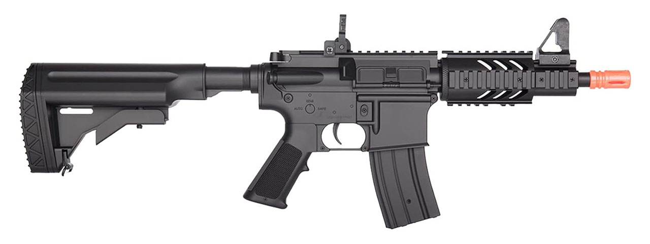 Golden Ball Lightweight M4 CQC Full Automatic AEG Airsoft Rifle w/Flashlight, Scope, Battery & Charger Included