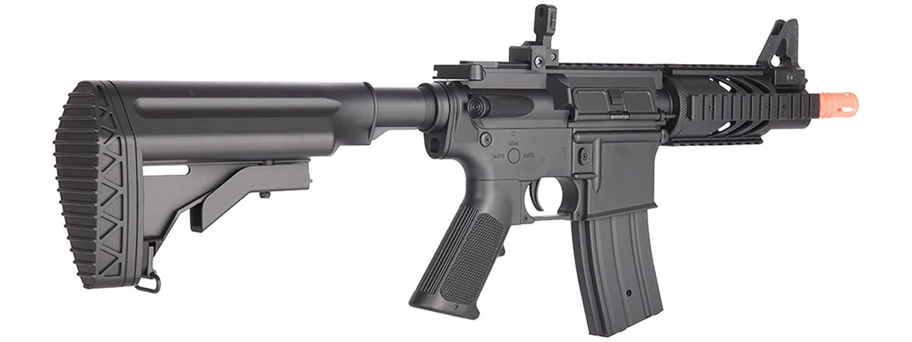 Golden Ball Lightweight M4 CQC Full Automatic AEG Airsoft Rifle w/Flashlight, Scope, Battery & Charger Included