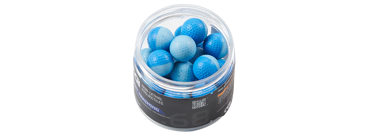 GoldenBall CGI .68 Caliber Non Lethal Training Projectiles - (Blue)
