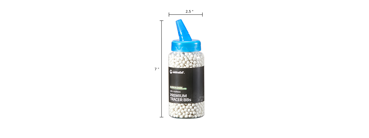 GoldenBall 2000 Round .28G Premium Grade Tracer BBs - (White)