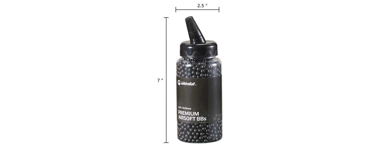 GoldenBall 2000 Round .36G Premium Grade Outdoor BBs - (Black)