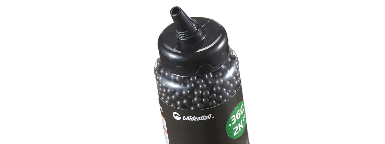 GoldenBall 2000 Round .36G Premium Grade Outdoor BBs - (Black)