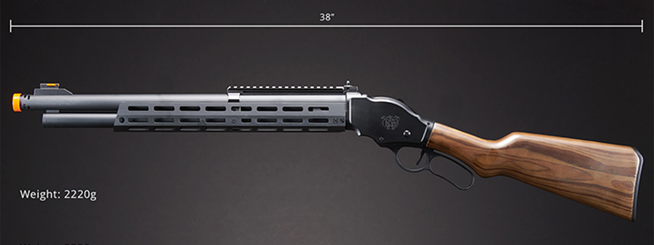Golden Eagle Alpha Tactical Production A.T.87 Long Barrel Lever Action Gas Shotgun - (Black)