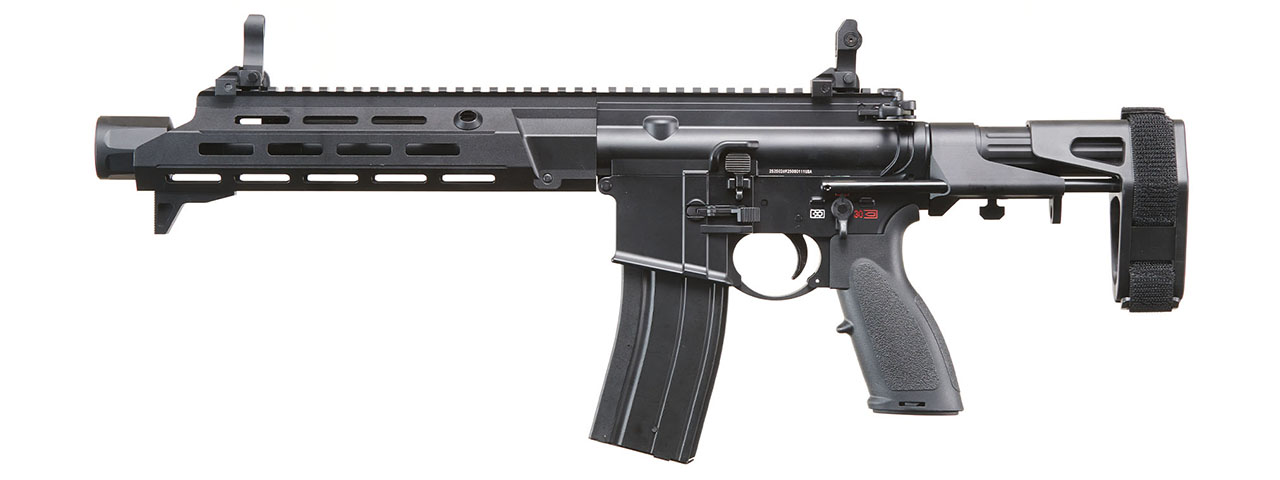 Golden Eagle GBBR Airsoft Rifle w/ 11" M LOK Handguard and Mock Amplifier - (Black)