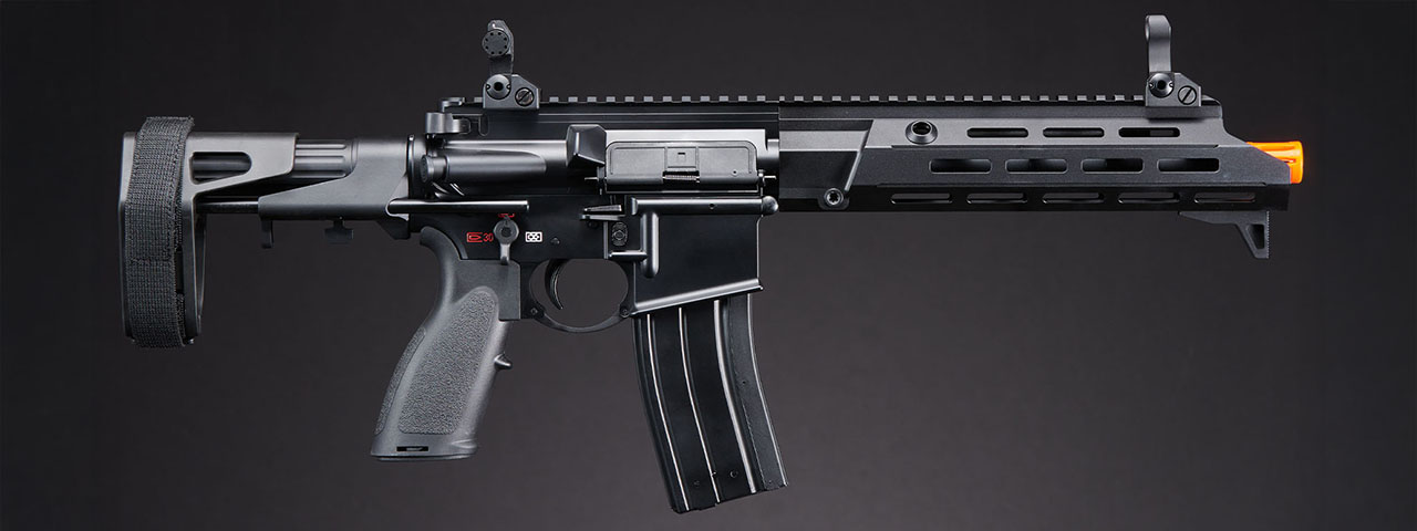 Golden Eagle GBBR Airsoft Rifle w/ 11" M LOK Handguard and Mock Amplifier - (Black)