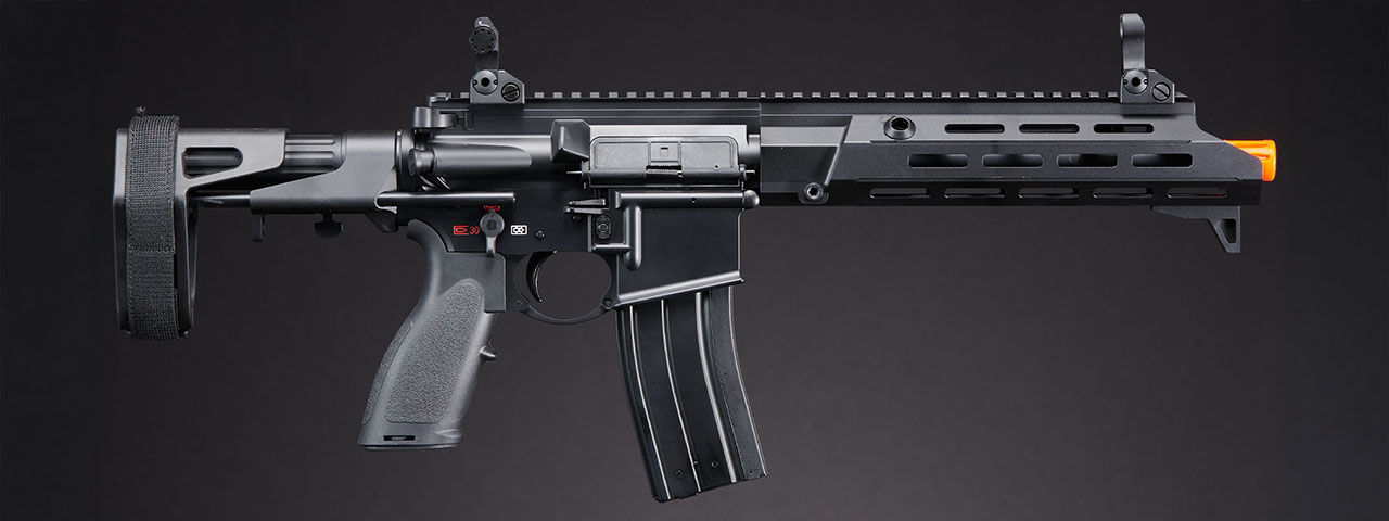 Golden Eagle GBBR Airsoft Rifle w/ 11" M LOK Handguard and Mock Suppressor - (Black)