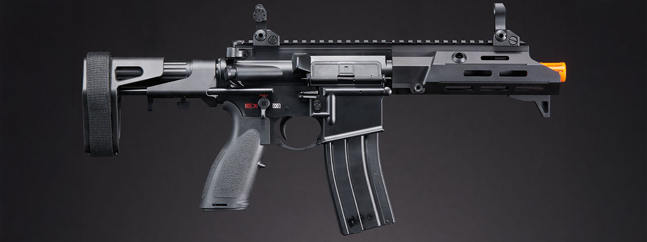 Golden Eagle GBBR Airsoft Rifle w/ 7.5" M LOK Handguard and Mock Amplifier - (Black)
