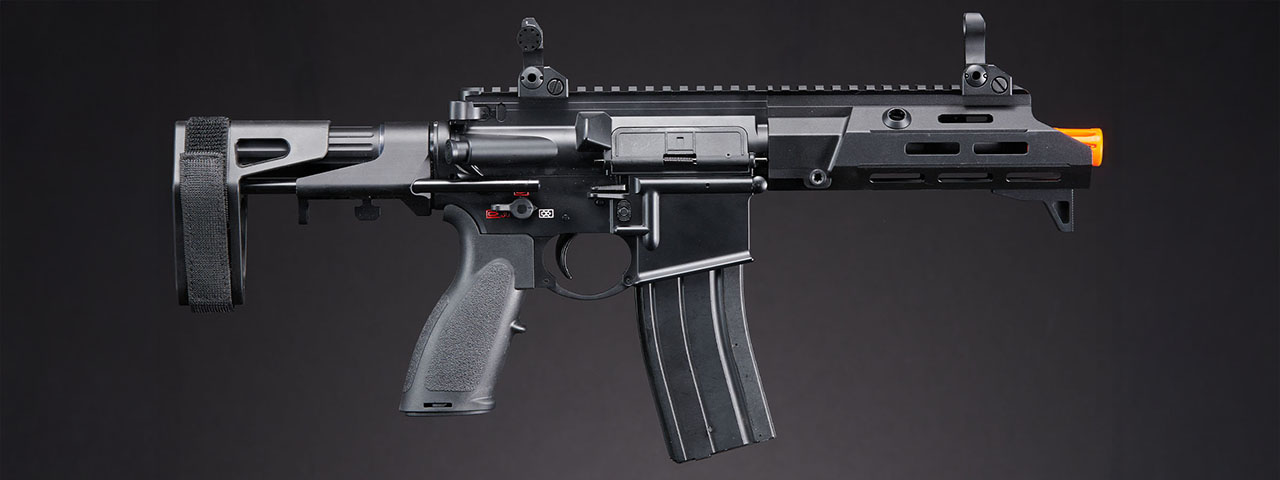 Golden Eagle GBBR Airsoft Rifle w/ 7.5" M LOK Handguard and Mock Suppressor - (Black)