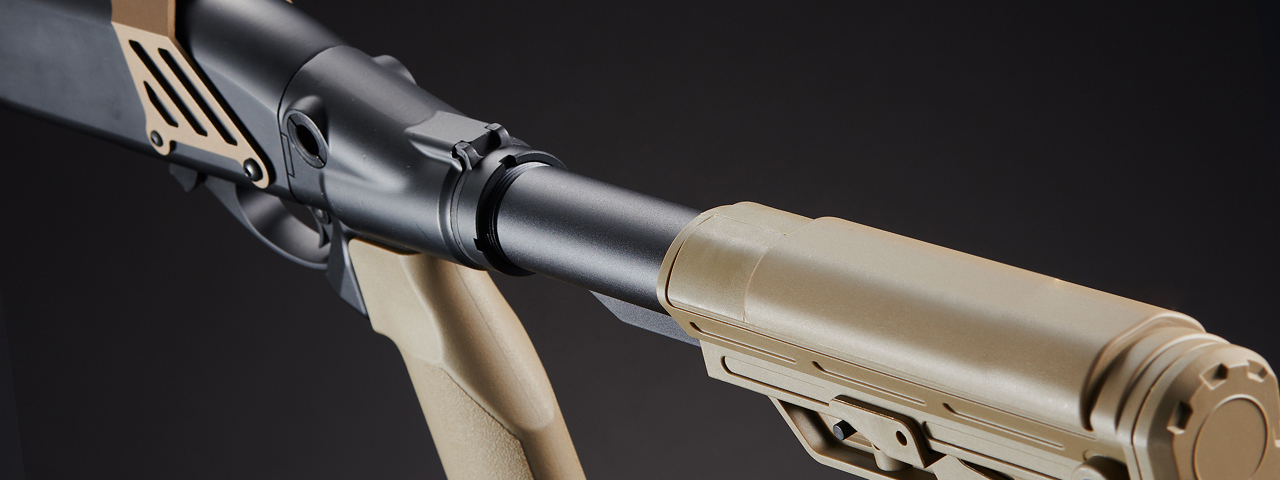 Golden Eagle Alpha Tactical Production A.T.P. Doomsday Gas Pump-Action Shotgun - (Tan)