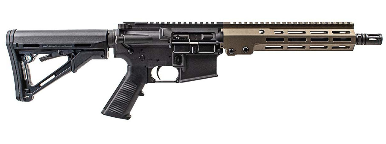 Lancer Tactical URGI 10.5" MWS Gas Blowback Rifle By Guns Modify - (Black/Tan)