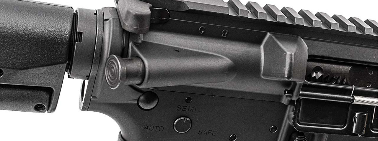 Lancer Tactical URGI 10.5" MWS Gas Blowback Rifle By Guns Modify - (Black/Tan)