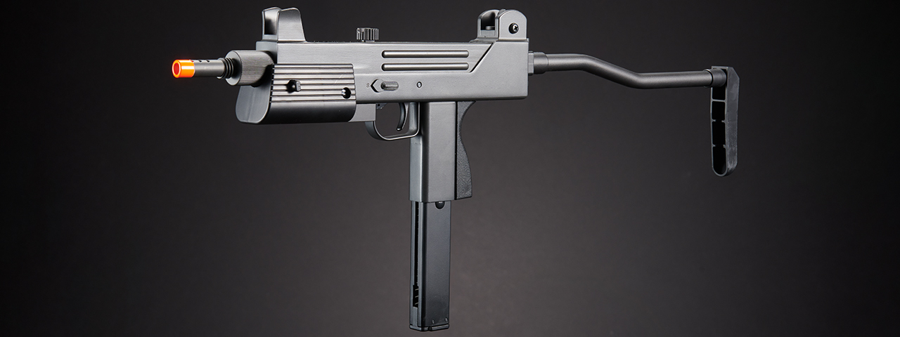 HFC AIRSOFT GAS POWERED PISTOL W/ FOLDING STOCK - BLACK